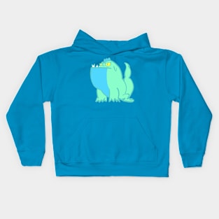 Blue and Turquoise Dinosaur Kids Hoodie